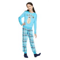Justice Girls' Velour Fleece Pajamas and Chenille Socks 3-Piece Set