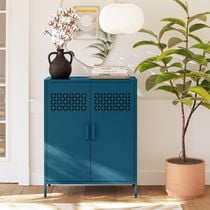 Mr. Kate Annie Short Metal 2 Door Cabinet, Parchment
