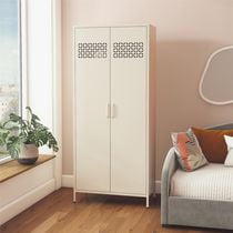 Mr. Kate Annie Tall Metal 2 Door Cabinet, Parchment