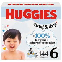 Huggies Snug & Dry Baby Diapers, ECONO Size 1-8 (8-35+lbs), 256-96 Ct