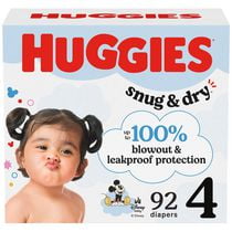 Huggies Snug & Dry Baby Diapers, Giga Size 1-7, 128-54 Count, Size 1-7 | Count 54-128
