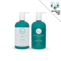 Boo Bamboo All Natural 2pc Strengthening Hair Set 300ml-  Shampoo & Conditioner + Bonus Gift