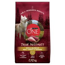 Purina ONE True Instinct Turkey & Venison, Dry Dog Food, 1.72-12.4 kg