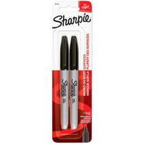 SHARPIE Fine Point Permanent Markers, Black, 2-Pack