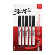 Sharpie Ultra Fine Permanent Markers, Black, 5-Pack