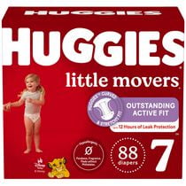 HUGGIES Little Movers Diapers, Econo Pack, Sizes: 3-7, Sizes: 3-7 | 156-80 Count, HUG DPR S3-7 168-88