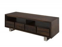 Zion 59'' Live Edge TV Stand, Dark Oak