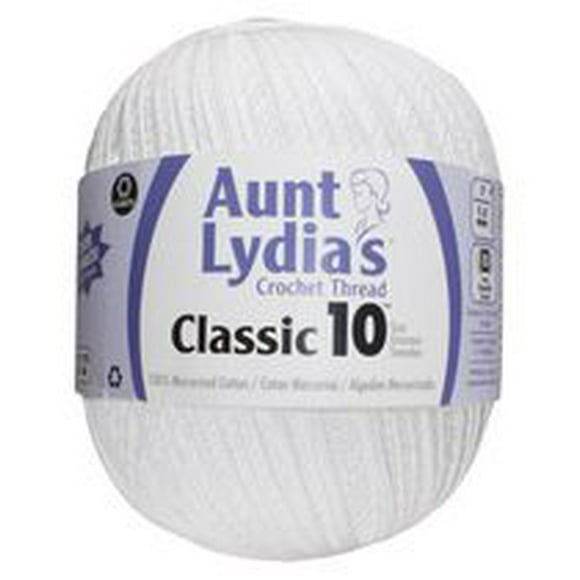 Aunt Lydia's® Classic™ Cotton Crochet Thread, 2730 Yards Grosseur #10 Fil à crochet en coton 2730 yards