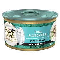 Fancy Feast Medleys Tuna Florentine in a Light Broth, Wet Cat Food 85 g