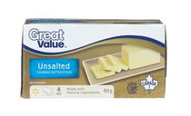 Bâtonnets de beurre baratté non salé Great Value