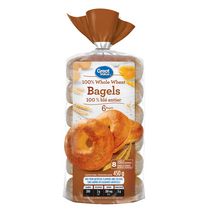 Great Value 100% Whole Wheat Bagels