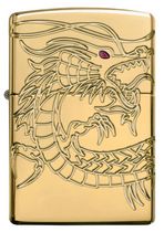 Zippo Dragon chinois plaqué or (29265)