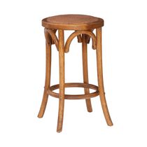Whit Walnut Backless Counter Stool