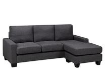 Noah Sectional with Reversible Chair, Grey