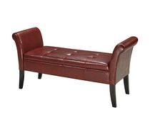 Aahana Hallway Bench with Storage, Red