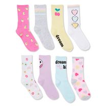 George Girls' Crew Socks 8-Pack
