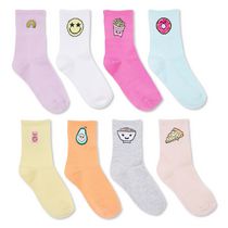 George Girls' Mid-Crew Socks 8-Pack