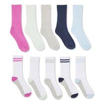 George Girls' Crew Socks 10-Pack