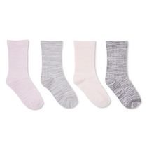 George Girls' Crew Socks 4-Pack
