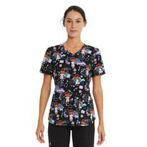 Doc McStuffins RX For Hugs Women’s V-Neck Print Scrub Top ​