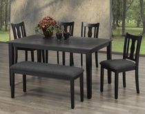 Cayenne 6-piece Dining Set With Bench, Grey