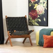 South Shore Balka Fauteuil en cuir tressé