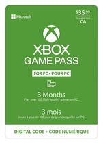 Xbox Game Pass For PC 3-Month Membership - [Code Electronique]