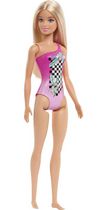 ​Barbie Dolls Wearing Swimsuits (Sustainable Materials) - Tropical Checkers, for Kids 3 to 7 Years Old