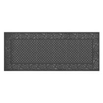 Tapis d'intérieur / extérieur gaufré à l'aiguille en graphite 2 pi x 5 pi