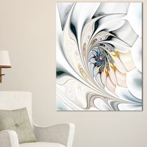 Tableau mural sur toile imprimée Design Art Verre blanc florale