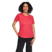 Iyla Women's Interlock Crew Neckline Tee, Sizes S-XXL