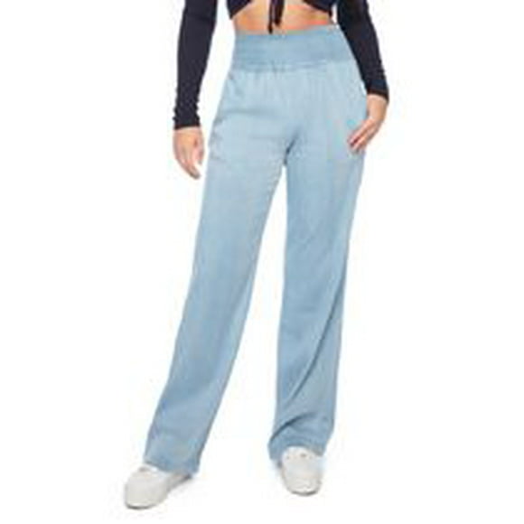 Jeaniologie ™ Ladies’ High Rise Smocked Waist Pull-on Wide Leg Pant