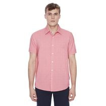Dark Black Men's Short-Sleeve Button-Down Shirt