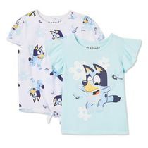 Bluey Toddler Girls' Tee 2-Pack, Sizes 2T-5T