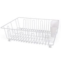 Mainstays Large Dish Drainer Rack - Chrome/Black, Large Dishrack Black