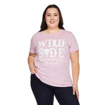 The Pink Closet Women's Plus Wild Side Tee