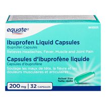 Equate Ibuprofen Liquid Capsules, 200mg
