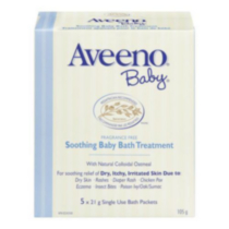 Traitement apaisant pour le bain de bébé Baby Aveeno