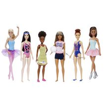 ​Barbie 6-Doll Sports Career Collection: Swimmer, Ballerina, Tennis Player, Gymnast, Volley Ball Player & Ice Skater Dolls (12-in/30.40-cm), Related Clothes & Accessories