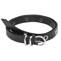 CEINTURE À ŒILLETS NICCI AVEC QUINCAILLERIE RONDE EN ARGENT