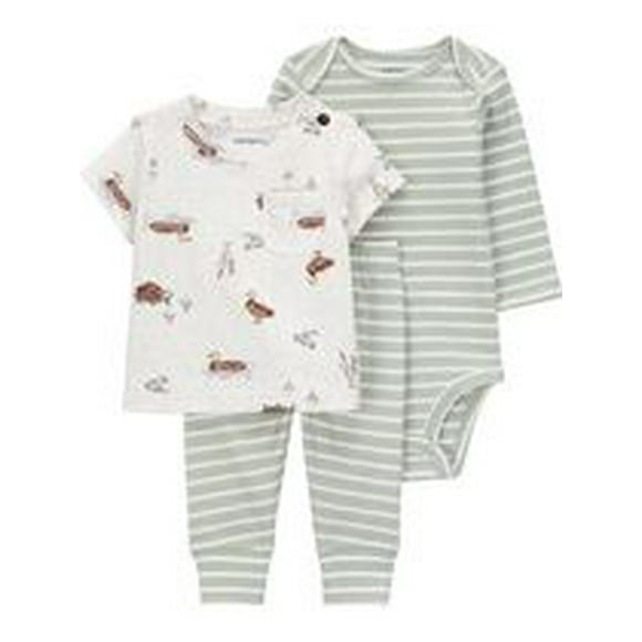 Carter's Child of Mine Ensemble 3 pièces pour bébé garçon - Canard vert et tortue Tailles Nouveau-né - 24 mois