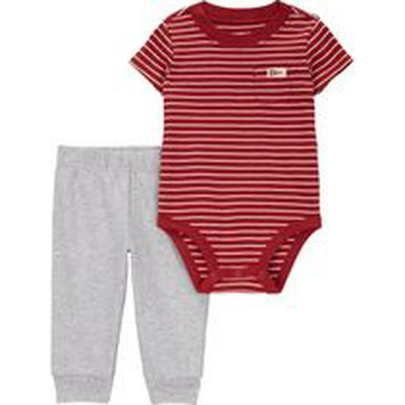 Carter's Child of Mine Ensemble body et pantalon pour bébé garçon à rayures rouges Tailles Nouveau-né - 24 mois
