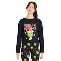 The Grinch Girls' Long Sleeve Tee, Sizes XS-XL