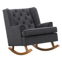 CorLiving Boston Tufted Fabric Rocking Chair
