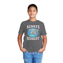 Boys Star Wars The Mandalorian Grogu Hungry Short Sleeve T-Shirt