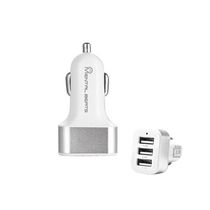 M 3 USB Car Charger Adaptor - Silver