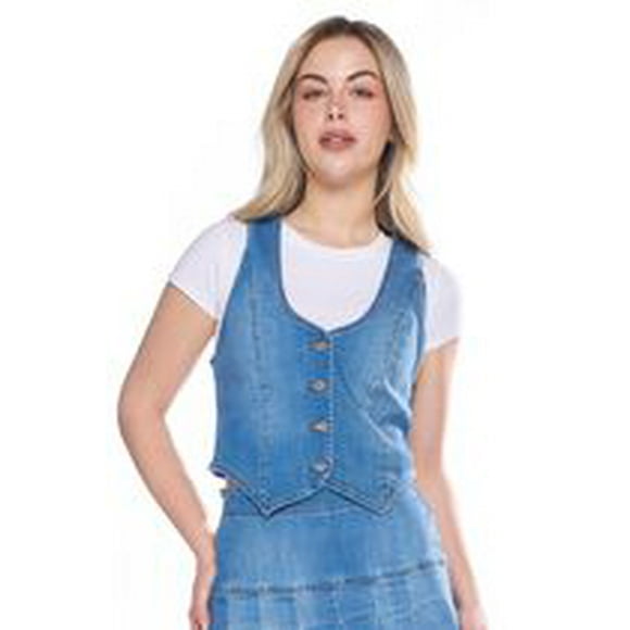 Jeaniologie ™ Ladies Fashion Denim Vest, Sizes XS-XXL