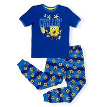 Sponge Bob Boy's 2-Piece Short Sleeve Pajama Set