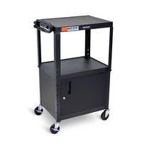 Luxor Adjustable-Height Steel AV Cart - Cabinet