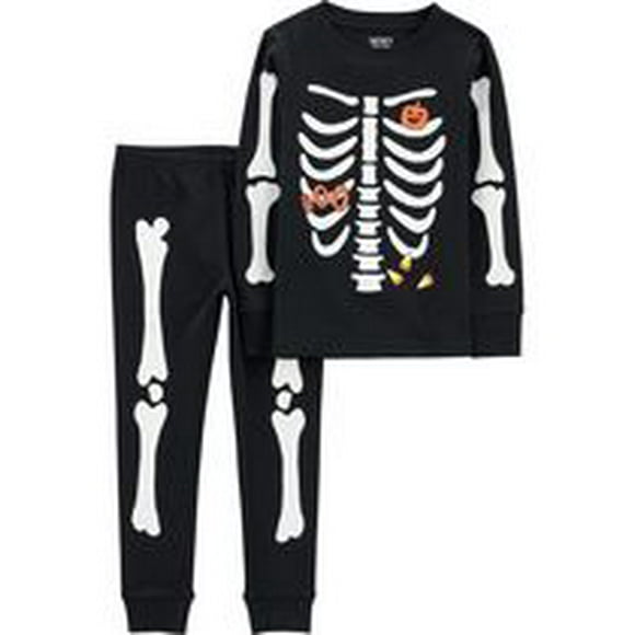 Carter's Child of Mine Pyjama 2 pièces pour tout-petit garçon - Squelette noir Tailles : 6/9 mois - 5T